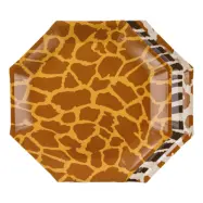 Papperstallrikar Safari Djurmönster - 6-pack