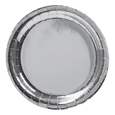 Papperstallrikar Silver Metallic - 8-pack