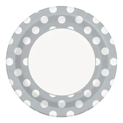 Papperstallrikar Silver Prickiga - 8-pack