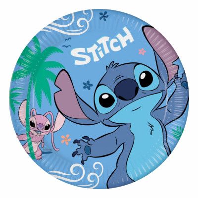 Papperstallrikar Stitch&Angel - 8-pack