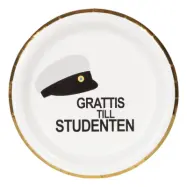 Papperstallrikar Studentmössa - 8-pack