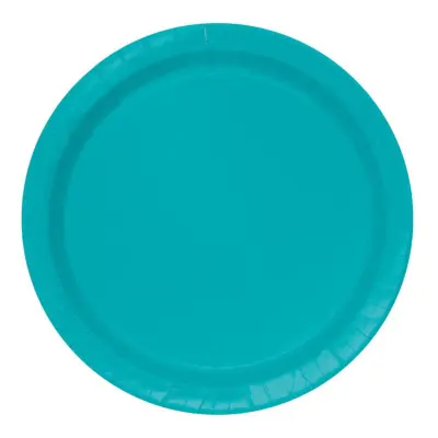Papperstallrikar Turkos - 8-pack