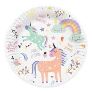 Papperstallrikar Unicorns&Rainbows - 8-pack