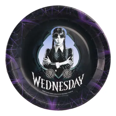 Papperstallrikar Wednesday - 8-pack