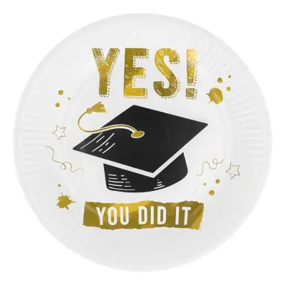 Papperstallrikar Yes! You Did It - 8-pack