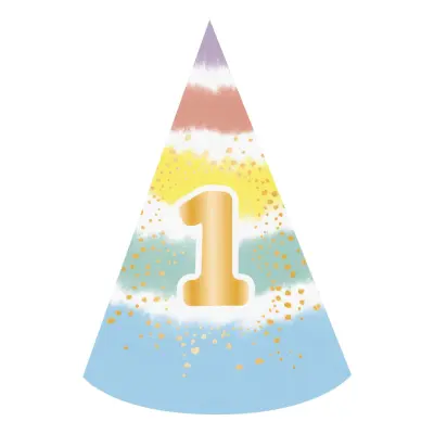 Partyhatt 1-årskalas Regnbåge