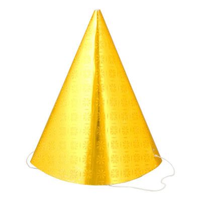 Partyhattar Hologram Guld - 6-pack
