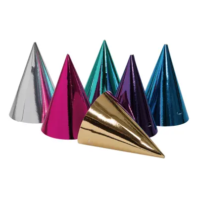 Partyhatt Metallic Flerfärgad - 6-pack