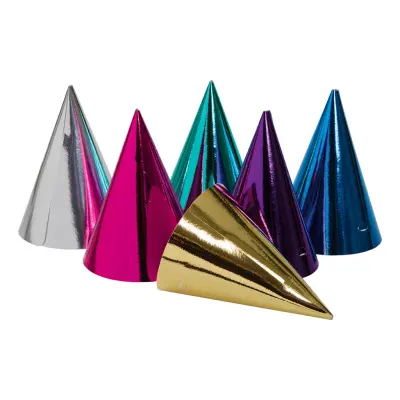 Partyhattar Metallic Flerfärgade - 6-pack