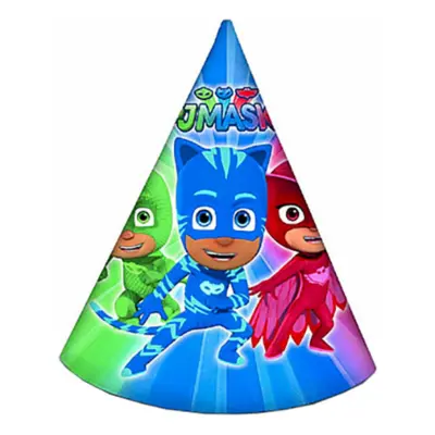 Partyhattar Pyjamashjältarna - 6-pack