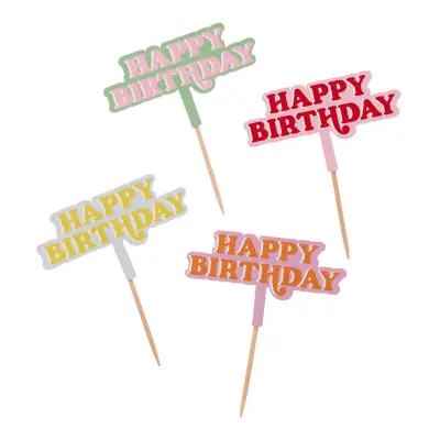 Partypicks Happy Birthday Bright Banquet - 12-pack