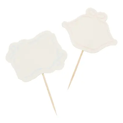 Partypicks Rosett Blå/Rosa - 12-pack