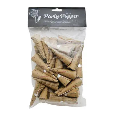 Partypoppers Partyhattar - 40-pack