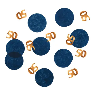 Bordskonfetti Happy 50th True Blue - 25 gram