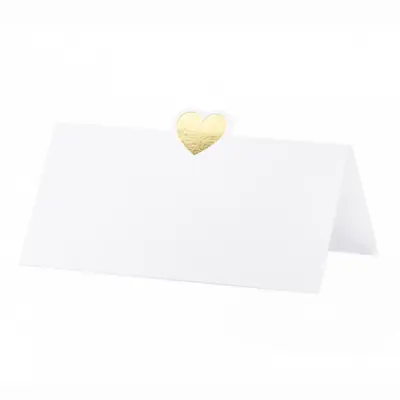 Placeringskort Guldhjärta - 10-pack