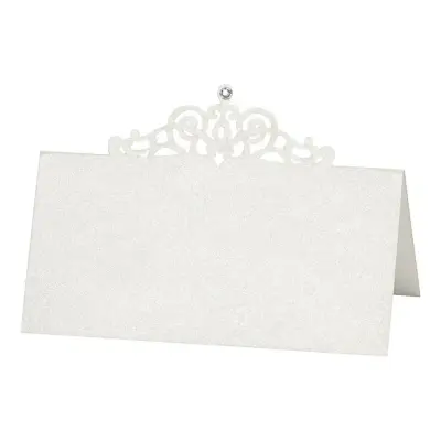 Placeringskort Princess Råvit - 10-pack