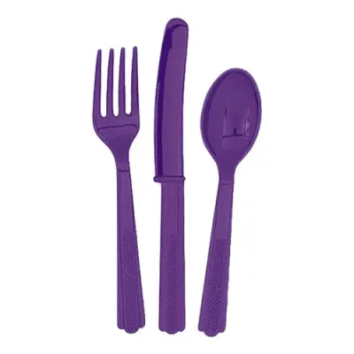 Plastbestick Mörklila - 18-pack