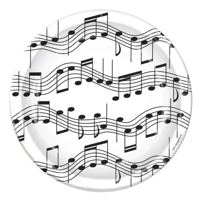 Pappersassietter Musiknoter - 8-pack