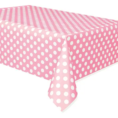 Plastduk Ljusrosa Prickig