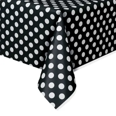 Plastduk Svart/Vit Prickig