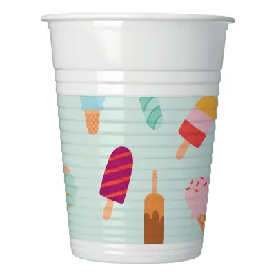 Plastmuggar Glassar - 8-pack