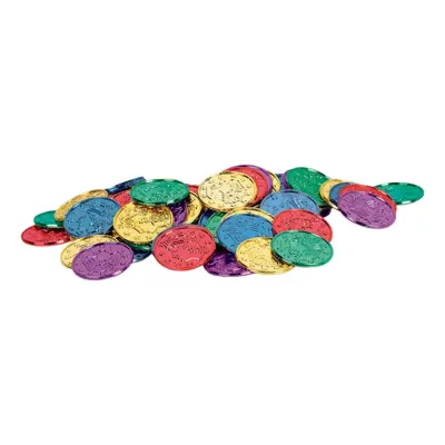 Plastmynt Multifärgad - 100-pack