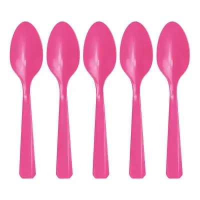 Plastskedar Rosa - 20-pack