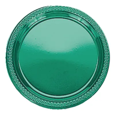 Plasttallrikar Grön - 20-pack