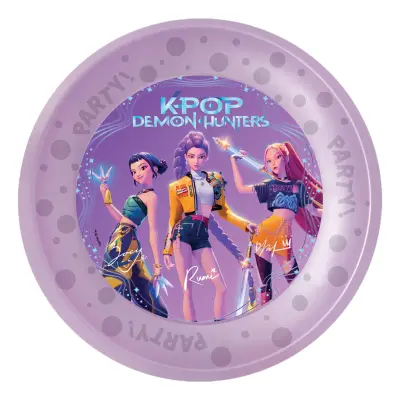 Plasttallrikar K-pop Demon Hunters™ Återanvändbara - 4-pack