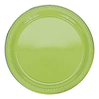 Plasttallrikar Limegrön - 20-pack