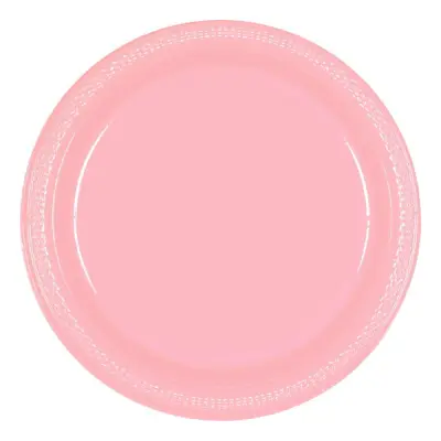 Plasttallrikar Ljusrosa - 20-pack