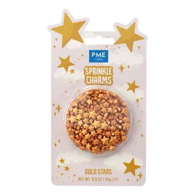 PME Guldstjärnor Sprinkle Charms - 25 gram