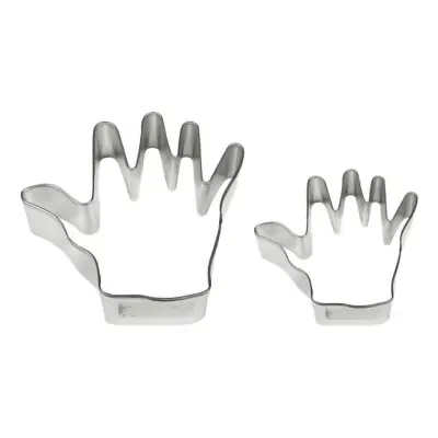 PME Kakformar Händer i Rostfritt Stål - 2-pack