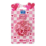 PME Rosa Hjärtan Sprinkle Charms - 25 gram