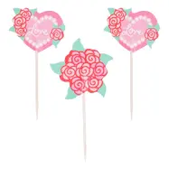 PME Tårtdekorationer Love Roses - 24-pack