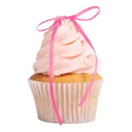 PME Tårtdekorationer med Rosett Rosa - 8-pack