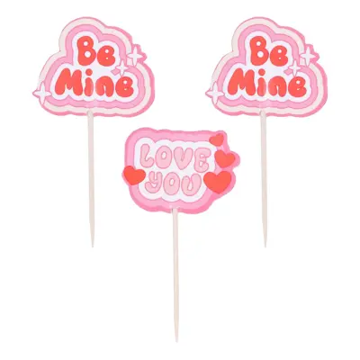 PME Tårtdekorationer Retro Valentine - 24-pack