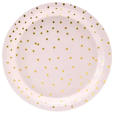 Polka Pappersassiette Rosa 18cm 6-pack