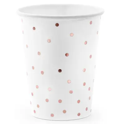 Polka Pappersmugg Vit 6-pack