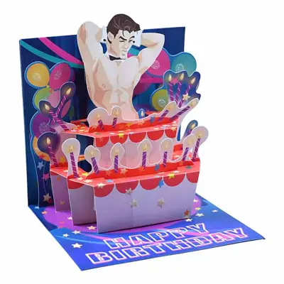 Pop-Up Kort Kille ur Tårta