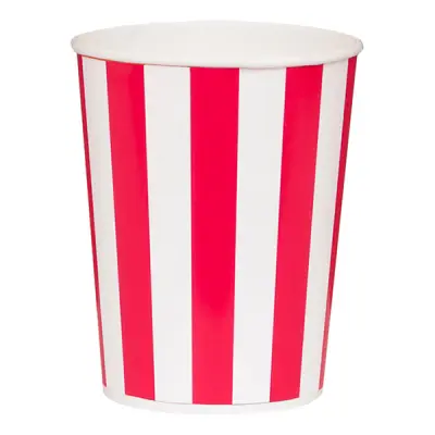 Popcornbägare Röd/Vita - 4-pack