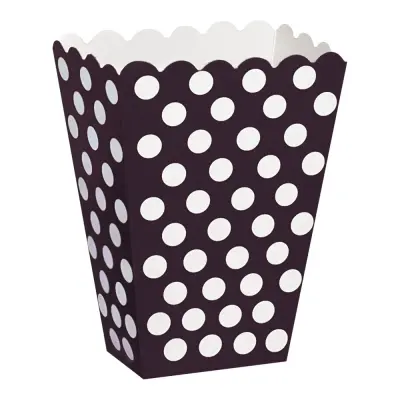 Popcornbägare Svarta Prickiga - 8-pack
