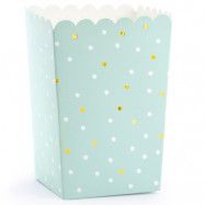 Popcornbehållare Pastell Prickig 6-pack