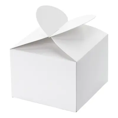 Presentboxar Hjärta Vit - 10-pack