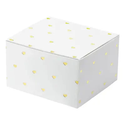 Presentboxar med Hjärtan Vit - 10-pack