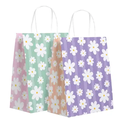 Presentpåsar Daisy Blommor Pastell - 6-pack