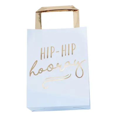 Presentpåsar Hip Hip Hooray Ljusblå - 5-pack