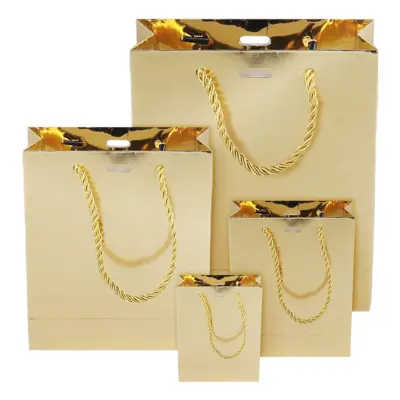 Presentpåse Guld Metallic - Liten