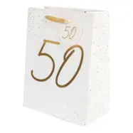 Presentpåse Guld Siffra - Siffra 50