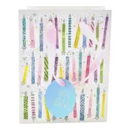 Presentpåse Happy Birthday Tårtljus - Small